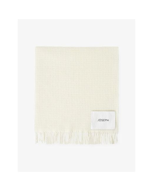Joseph White Flora Waffle Wool Scarf