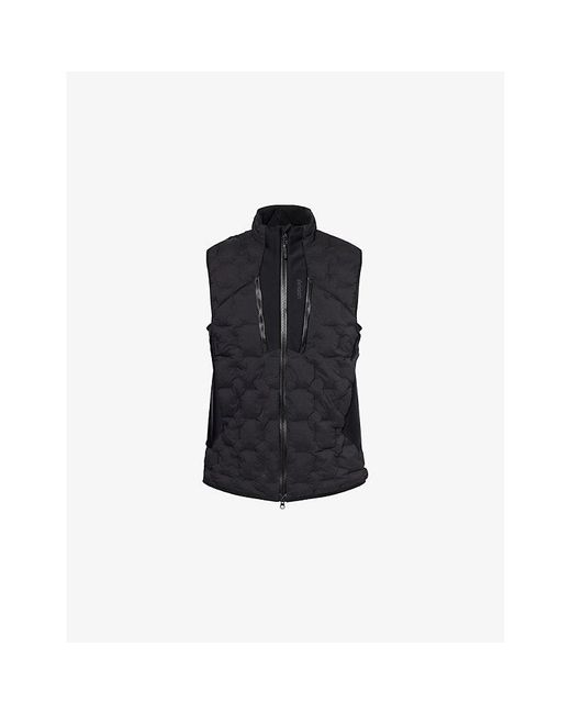Arksen Labs Blue Joro Logo-Print Padded Gilet for men
