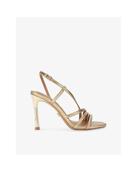 Carvela Kurt Geiger Metallic Paparazza Faux-Leather Heeled Sandals