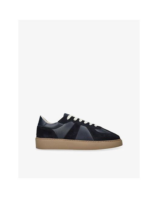 Arne Blue Classic Court Leather Trainers for men