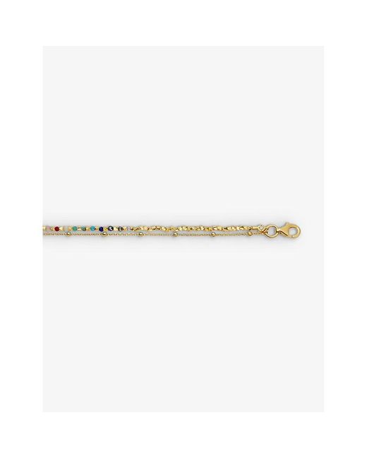 Astley Clarke Metallic Fine Biography 18Ct And Gemstone Bracelet