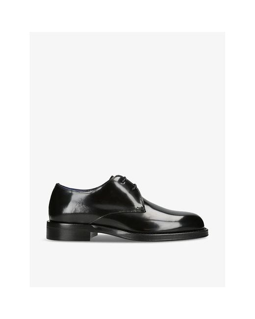 Burberry Black Tux Patent-leather Derby Shoes for men