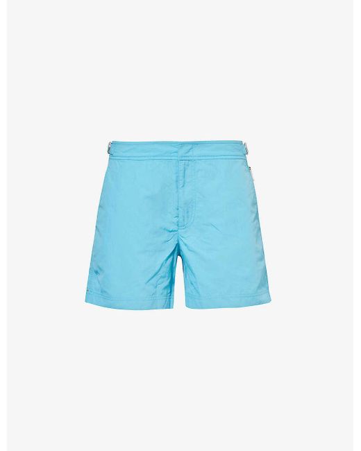 Orlebar Brown Blue Setter Logo-tab Regular-fit Swim Shorts for men