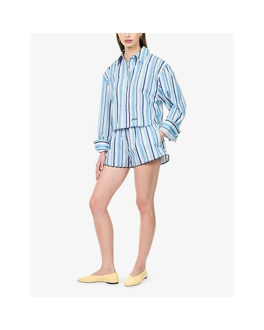 Sir Blue Vester Pinstripe Cotton Shirt