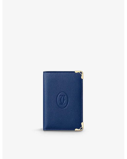 Cartier Blue Must De Leather Card Holder
