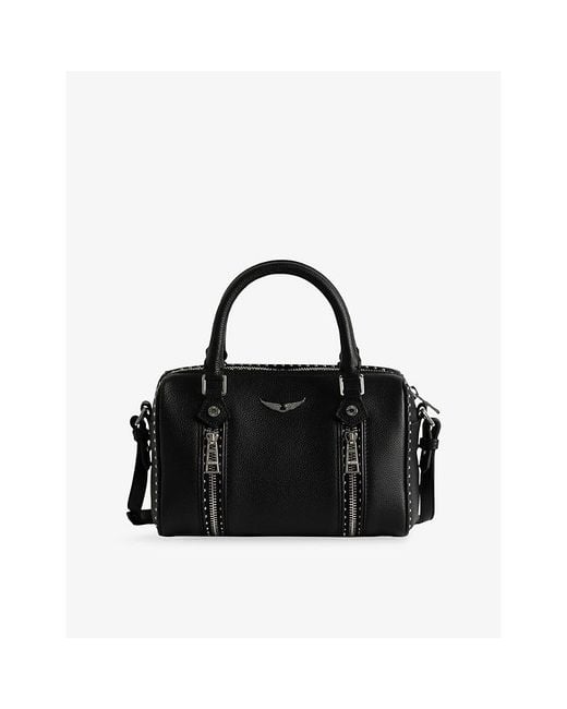 Zadig & Voltaire Black Sunny Small Leather Bowling Bag