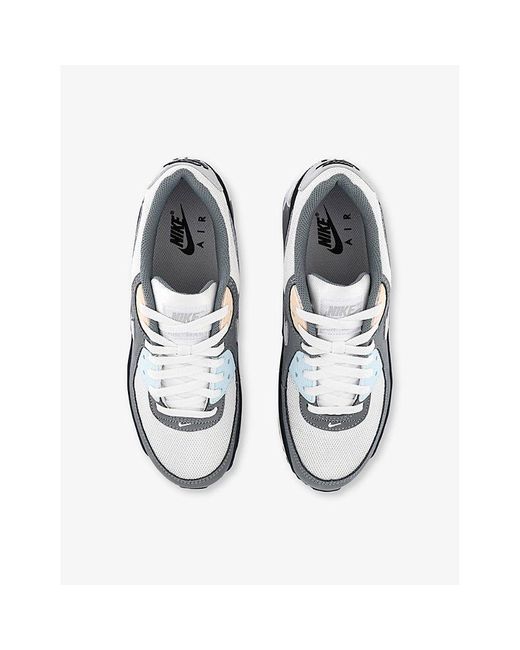 Nike White Air Max 90 Woven Low-Top Trainers for men