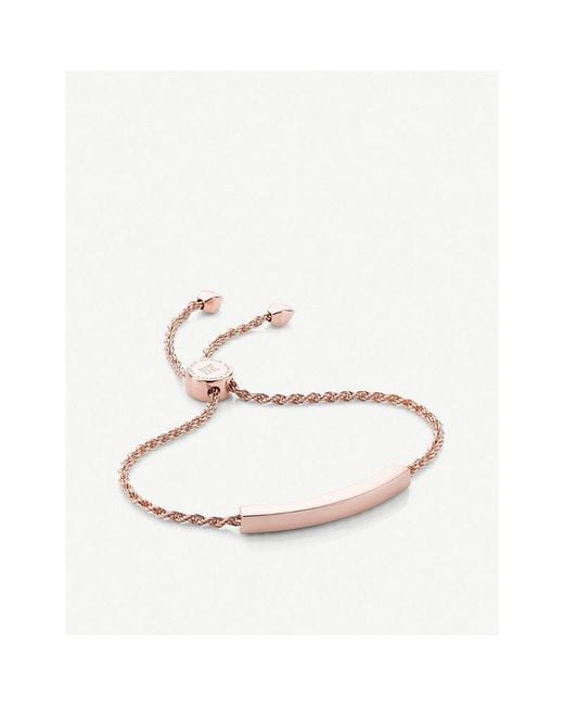 Monica Vinader Natural Linear 18Ct-Plated And Pavé Diamond Bracelet