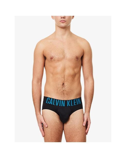 Calvin Klein Black Intense Power Pack Of Three Stretch-Jersey Briefs for men