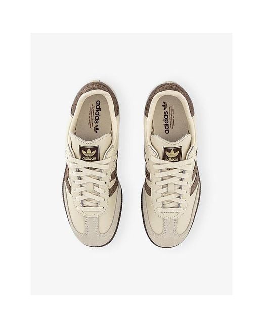 Adidas White Samba Og Leather Trainers