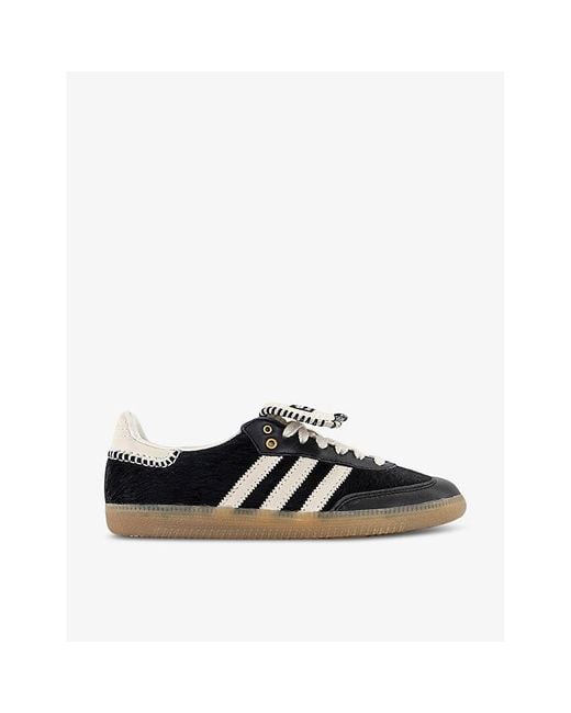 Adidas Black X Wales Bonner Samba Leather Low-top Trainers
