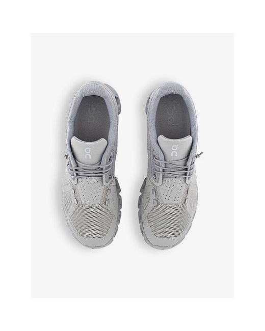 On Shoes Gray Cloud 5 Combo Mesh Low-top Trainers for men