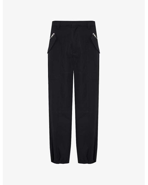 Loewe Blue Panelled Relaxed-fit Cotton-twill Cargo Trousers for men