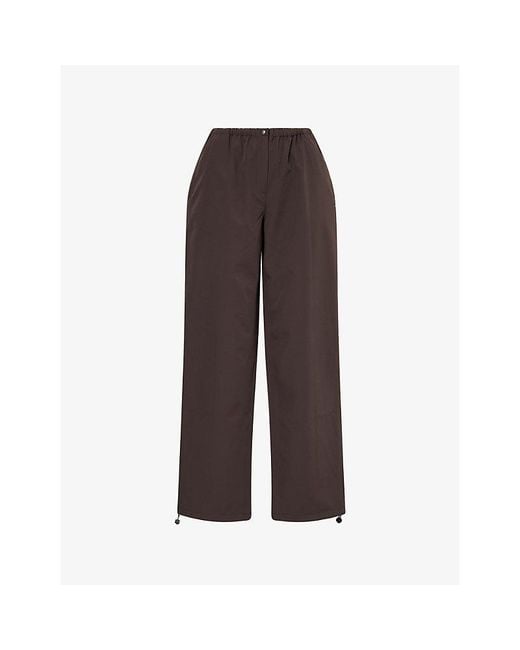 ADANOLA Brown Trail Wide-Leg Woven Trousers