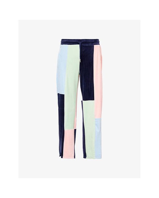 Sergio Tacchini Blue X Wavey Haze Velour Track Bottoms for men