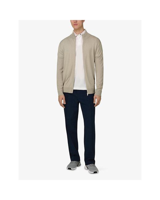 Boggi Natural Superfine Wool Knit Full-Zip Jumper for men