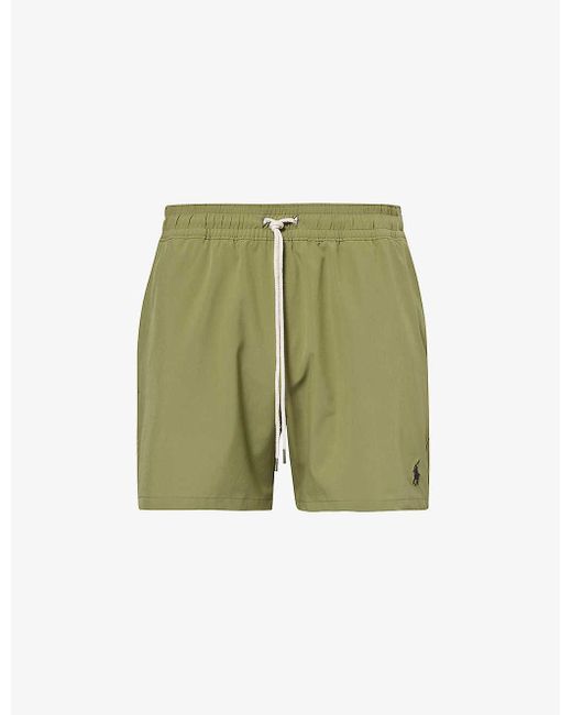Polo Ralph Lauren Green Traveller Logo-embroidered Stretch Recycled-polyester Swim Shorts Xx for men