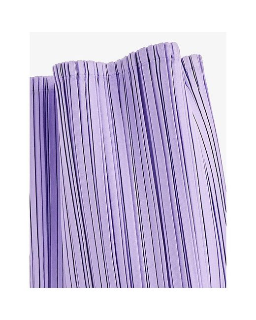 Pleats Please Issey Miyake Purple Bloom Woven Cross-body Bag