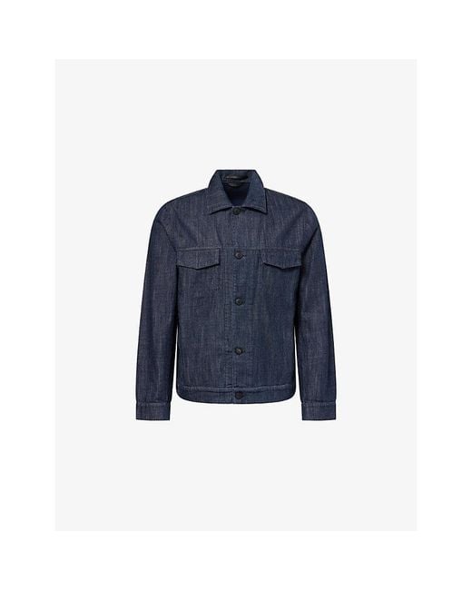 Sunspel Blue Regular-Fit Japanese Denim Jacket for men