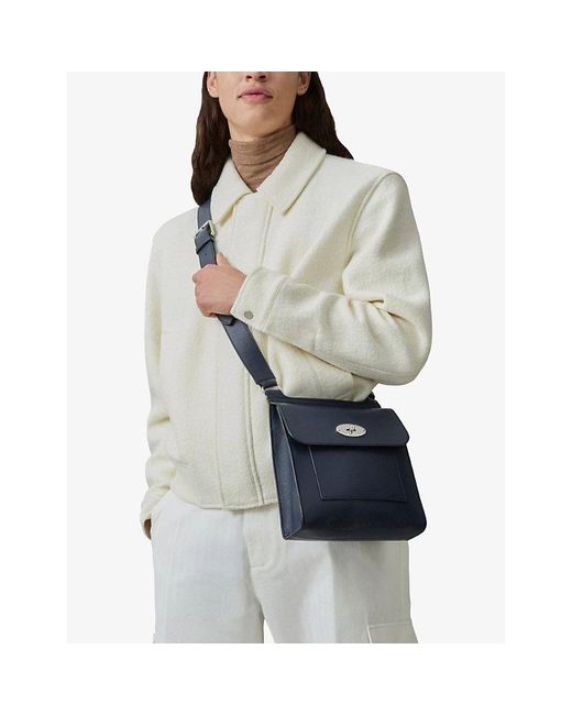 Mulberry Blue Antony Leather Satchel for men