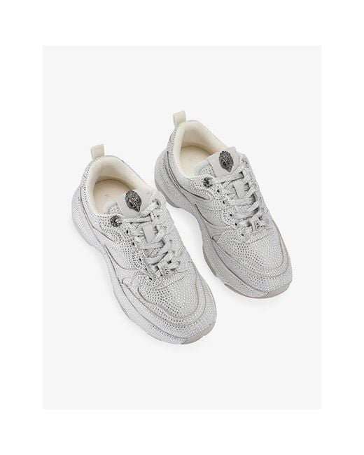 Kurt Geiger White Starlight Suede Trainers