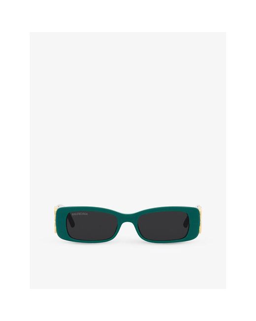 Balenciaga Green Bb0096s Rectangular-frame Acetate Sunglasses for men