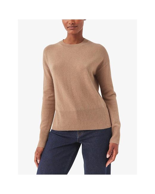 The White Company The Company Relaxed Fit Deep Ribbed Cashmere Jumper in Natural Lyst UK