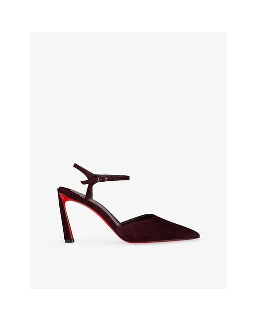Christian Louboutin Multicolor Condora Riviera 85 Suede Heeled Courts