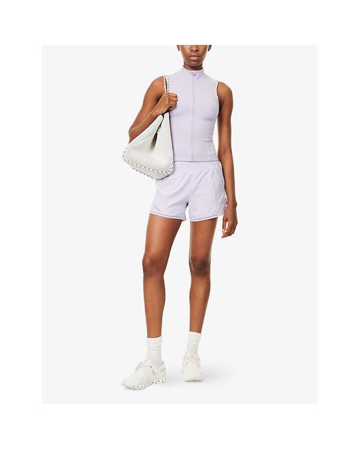 lululemon athletica Purple Hotty Hot 4In Lace-Trim Stretch-Woven Shorts