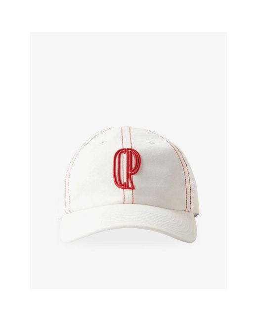 Claudie Pierlot White Embroidered Monogram Cotton Baseball Cap
