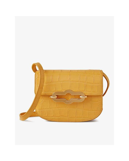 Mulberry Yellow Pimlico Croc-effect Leather Cross-body Bag