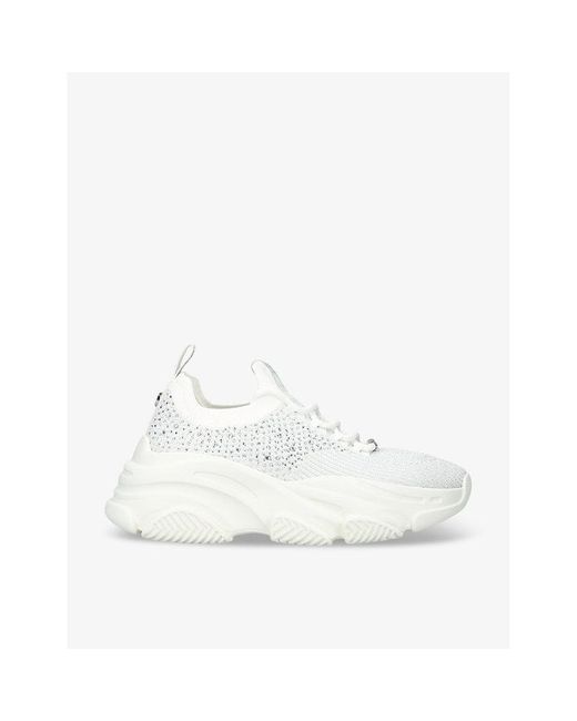 Steve Madden White Possession K 002 Logo-print Woven Low-top Trainers
