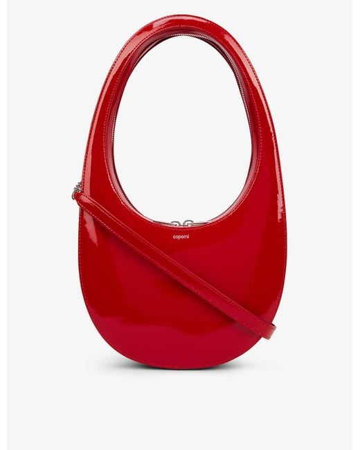 Coperni Red Swipe Patent-leather Cross-body Bag