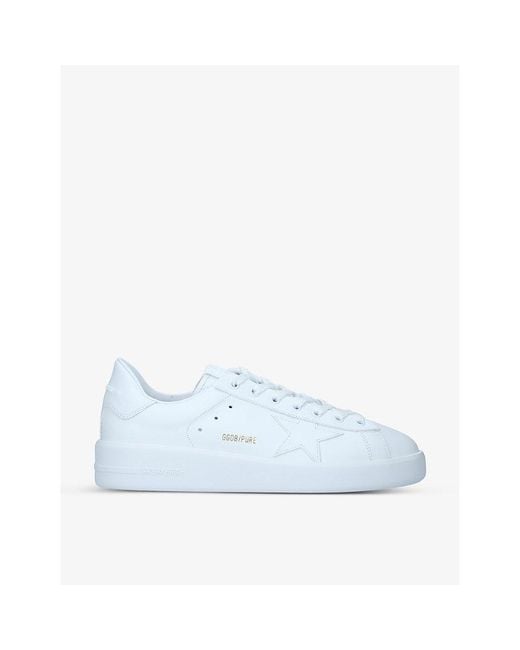 Golden Goose Deluxe Brand Blue Pure Star Leather Trainers for men