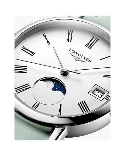 Longines Metallic L4.330.4.11.0 Elegant Collection Moonphase Stainless-Steel Quartz Watch