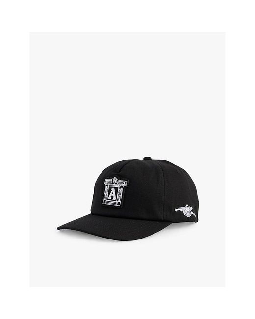 Aries Black X Arsenal Temple Cotton Baseball Cap for men