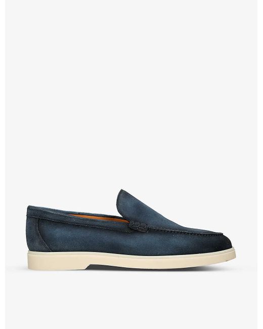 Magnanni Paraiso Slip-on Suede Loafers in Blue for Men | Lyst