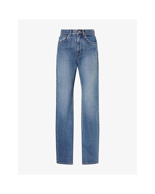 J.W. Anderson Blue Straight-Leg Cotton Denim Jeans