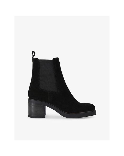 Carvela Kurt Geiger Black Chiara Suede Heeled Boots