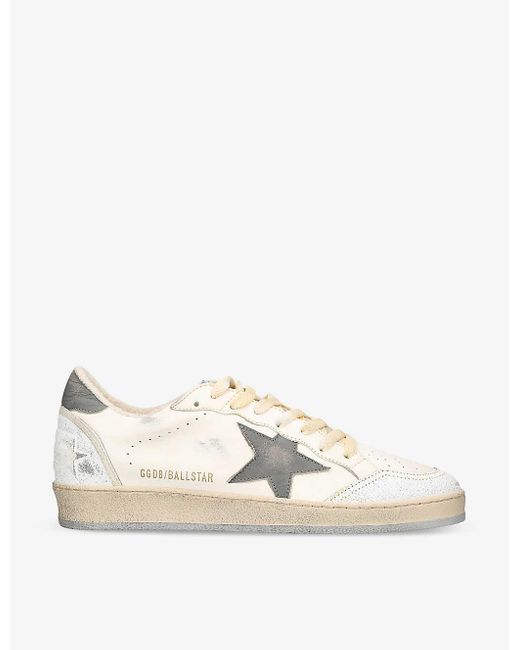 Golden Goose Deluxe Brand Natural Ball Star Star-applique Leather Low-top Trainers for men