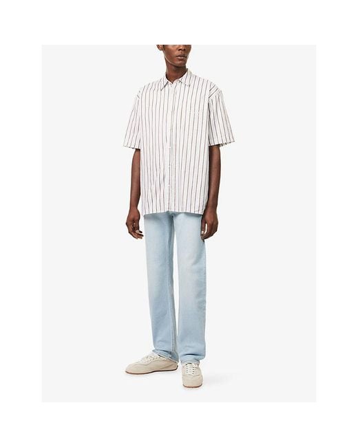 7 For All Mankind Blue Easy Straight-Leg Denim Jeans for men