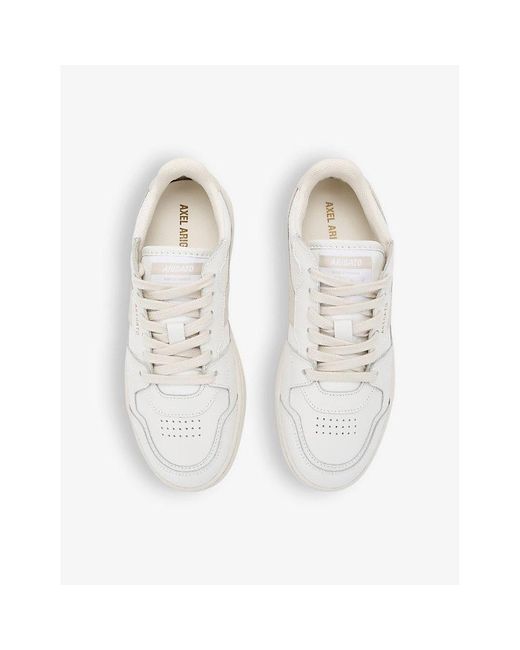 Axel Arigato White Dice-a Panelled Leather And Suede Low-top Trainers