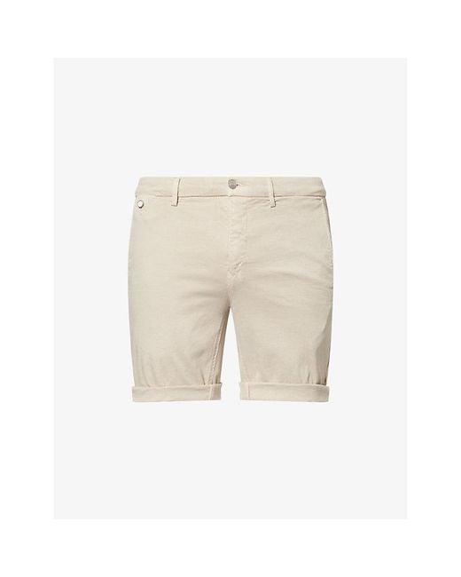 Replay Natural Benni Hyperflex Regular-Fit Stretch-Cotton Chino Shorts for men