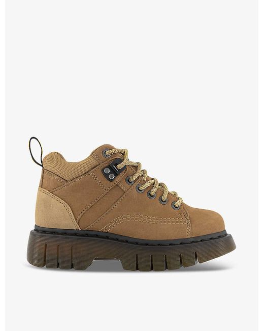 Dr. Martens Brown Woodard Lace-up Suede Hiker Boots