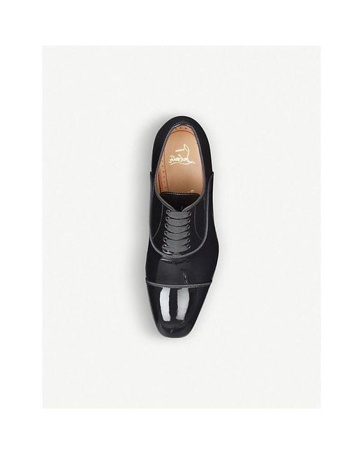 Christian Louboutin Black Greggo Leather Oxford Shoes for men