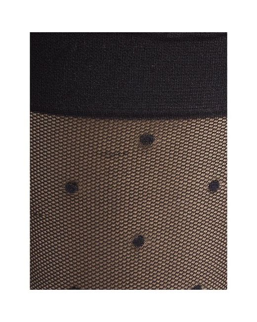 Falke Black Polka Dot Knee-High Knitted Socks