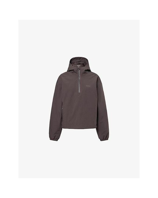 ADANOLA Brown Trail Hooded Stretch-Woven Jacket