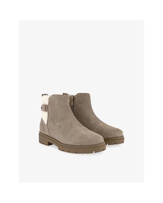 TOMS Natural Astrid Suede Ankle Boots