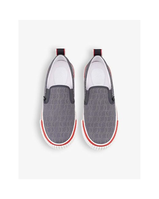 Christian Louboutin White Pedro Boat Cotton-blend Low-top Trainers for men