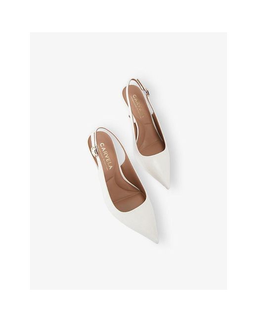 Carvela Kurt Geiger White Spirit Faux-Leather Courts
